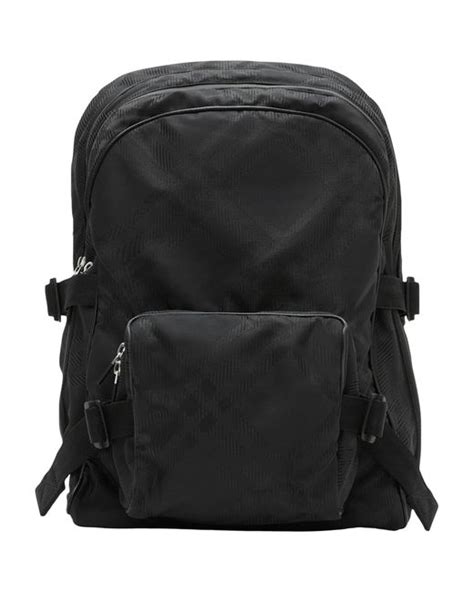 Check Jacquard Backpack in Black 